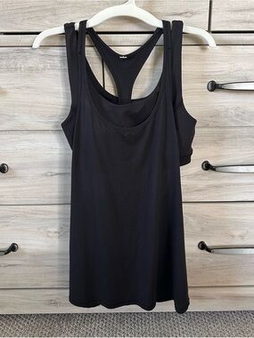 Lululemon Black Racerback Tank Top with Built-In Shelf Bra - Women’s XS/S